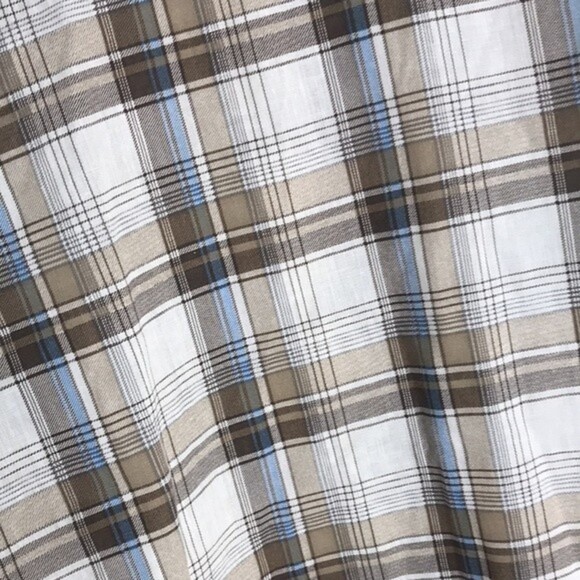 Vintage round up western plaid pearl snap button long sleeve shirt size large - Picture 14 of 14